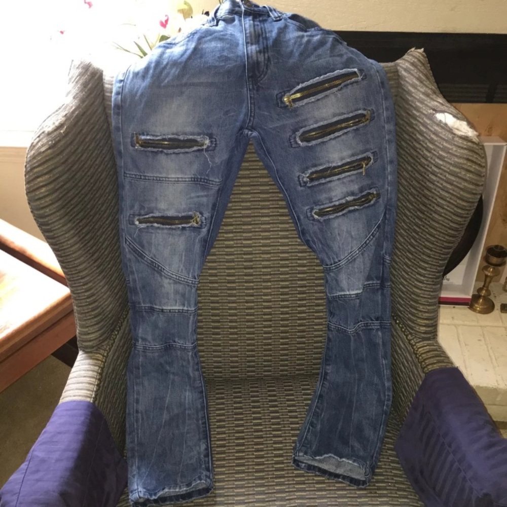 Zipper Denim jeans
